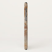 Braune Imitate Marmorstein Hintergrund Case-Mate iPhone Hülle (Hinten/Links)