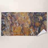 Braune Imitate Marmorstein Strandtuch (Vorderseite)