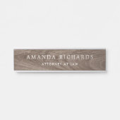 Braune Imitate Name und Titel des Holzes Türschild (Vorderseite )