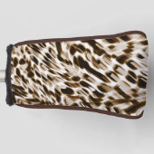 Braune, in Bewegung befindliche Löcher, dunkel und Golf Headcover (Vorderseite)