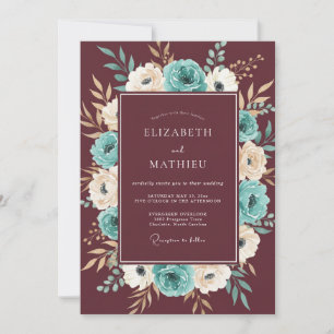 Braune Intricate Boho-Hochzeit Einladung