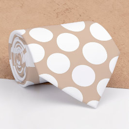Braune Jumbo-Polka-Punkte individuelle Krawatte