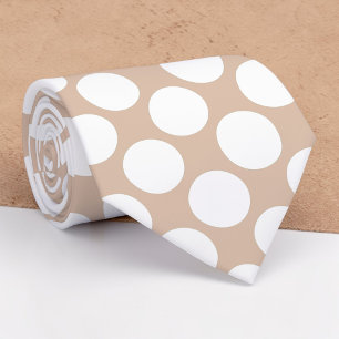 Braune Jumbo-Polka-Punkte individuelle Krawatte