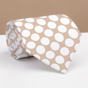 Braune Jumbo-Punkte benutzerdefinierte Krawatte