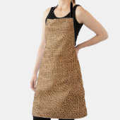 Braune Jute Leinwand Sack Textur Schürze (InSitu)