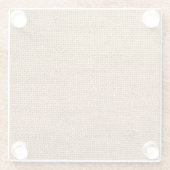 Braune Jute-Stoff-Sack-Textur Glasuntersetzer (Rückseite)