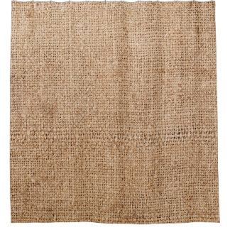 Braune Jute Textur, rustikales Sackleinen. Duschvorhang
