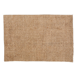 Braune Jute Textur, rustikales Sackleinen. Kissenbezug