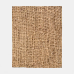 Braune Juteleinwand-Sack-Textur Fleecedecke