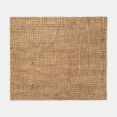 Braune Juteleinwand-Sack-Textur Fleecedecke (Vorderseite (Horizontal))