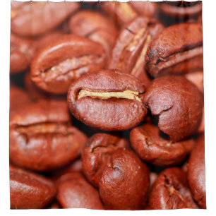 Braune Kaffeebohnen geröstet Duschvorhang