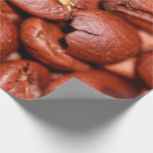 Braune Kaffeebohnen geröstet Geschenkpapier (Ecke)