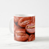 Braune Kaffeebohnen geröstet Kaffeetasse (Vorderseite Links)