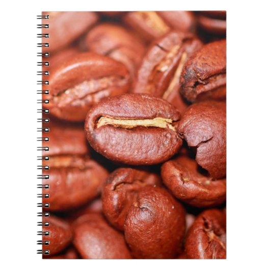 Braune Kaffeebohnen geröstet Notizblock (Vorderseite)
