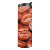 Braune Kaffeebohnen geröstet Thermosbecher (Nach links gedreht)