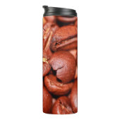Braune Kaffeebohnen geröstet Thermosbecher (Nach rechts gedreht)