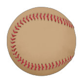 Braune Kalligrafie mit Monogramm minimalistisches  Baseball (Vorderseite Links)