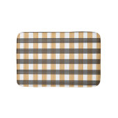 Braune Karierte Karo-Muster Badematte (Vorderseite)