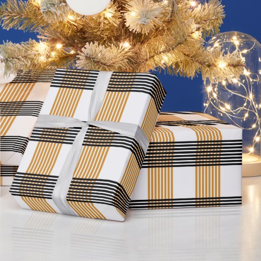 Braune Karierte Karo-Muster Geschenkpapier (Feiertage)