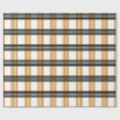 Braune Karierte Karo-Muster Geschenkpapier (Flach)