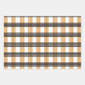 Braune Karierte Karo-Muster Geschenkpapier Set (Vorderseite 3)