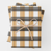 Braune Karierte Karo-Muster Geschenkpapier Set (Beispiel)