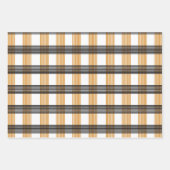 Braune Karierte Karo-Muster Geschenkpapier Set (Vorderseite)