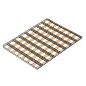 Braune Karierte Karo-Muster Notizblock (Linke Seite)