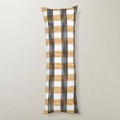 Braune Karierte Karo-Muster Seitenschläferkissen (Rückseite (Vertikal))