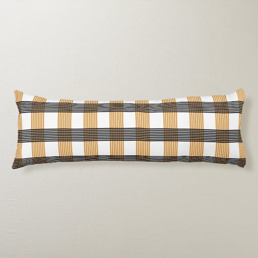 Braune Karierte Karo-Muster Seitenschläferkissen (Vorderseite)
