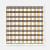 Braune Karierte Karo-Muster Serviette (Vorderseite)