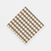 Braune Karierte Karo-Muster Serviette (Ecke)