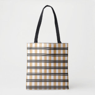 Braune Karierte Karo-Muster Tasche
