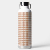 Braune Karo-Muster-Wasserflasche Trinkflasche (Vorderseite)