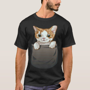 Braune Katze sitzt in der Tasche Kitty Miauen Katz T-Shirt