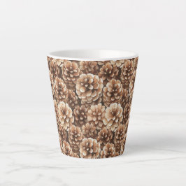 Braune Kiefernzapfen   Milchtasse