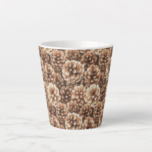 Braune Kiefernzapfen   Milchtasse