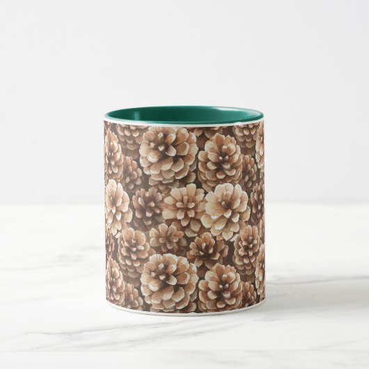 Braune Kiefernzapfen   Tasse (Zentrum)
