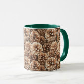 Braune Kiefernzapfen   Tasse (VorderseiteRechts)