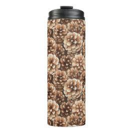 Braune Kiefernzapfen Thermosbecher