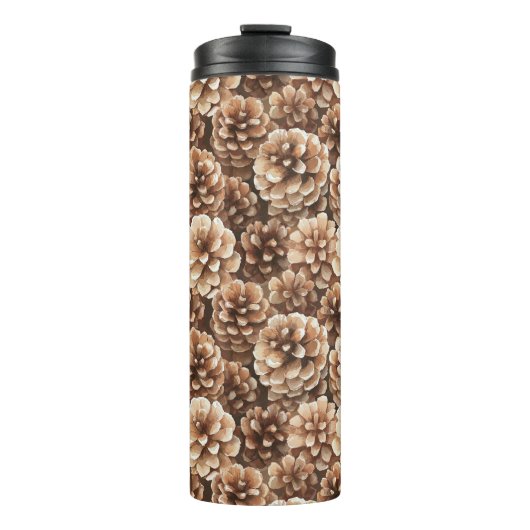 Braune Kiefernzapfen   Thermosbecher (Vorderseite)