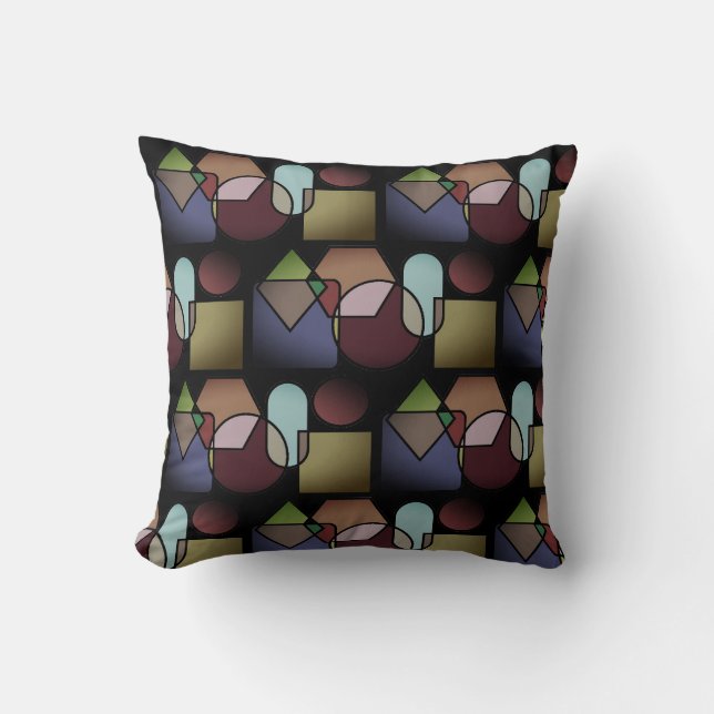 Braune Kissen mit Circle Design (Vorderseite)