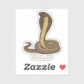 Braune Kobra Aufkleber (Blatt)