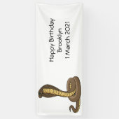 Braune Kobra Banner (Vertikal)