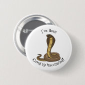 Braune Kobra Button (Vorne & Hinten)