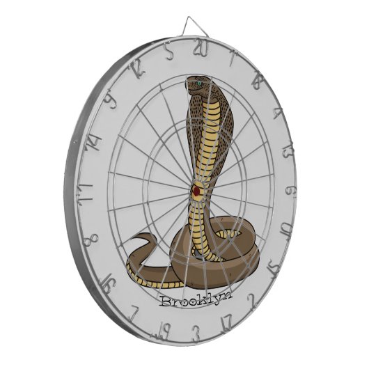 Braune Kobra Dartscheibe (Vorderseite Links)