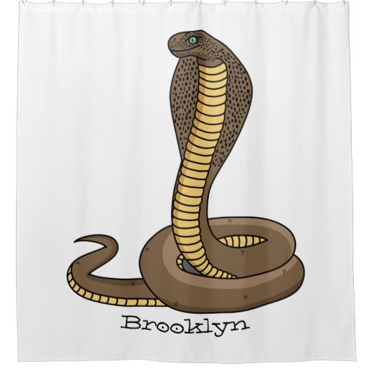 Braune Kobra Duschvorhang (Vorderseite)