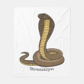 Braune Kobra Fleecedecke (Vorderseite)