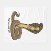 Braune Kobra Fleecedecke (Vorderseite (Horizontal))