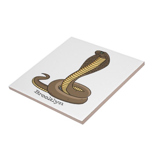 Braune Kobra Fliese (Seite)